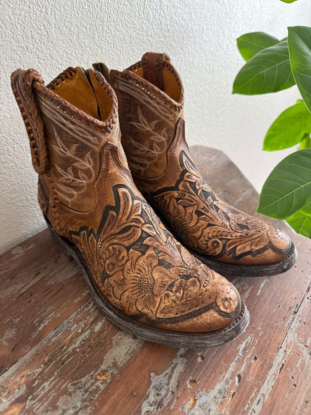 Old Gringo Polochale 7” Hand Tooled Western Boots | Size 9 - Picture 3 of 11